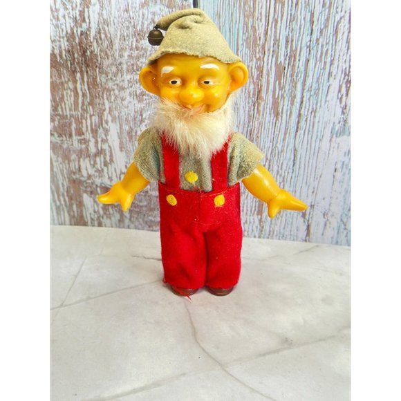 Vintage Rubber Elf Dwarf Midcentury Japan Christmas Figurine 6" - Picture 2 of 8